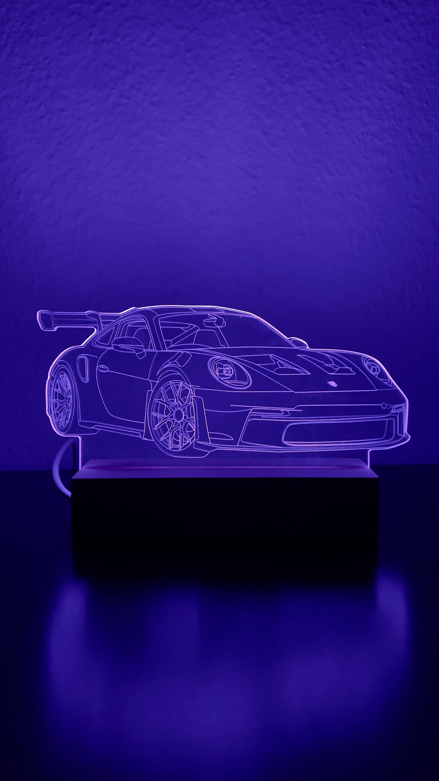 Customisable LED 3D Car Sketch